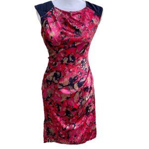 Eva Franco Sleeveless pink multi color midi Dress